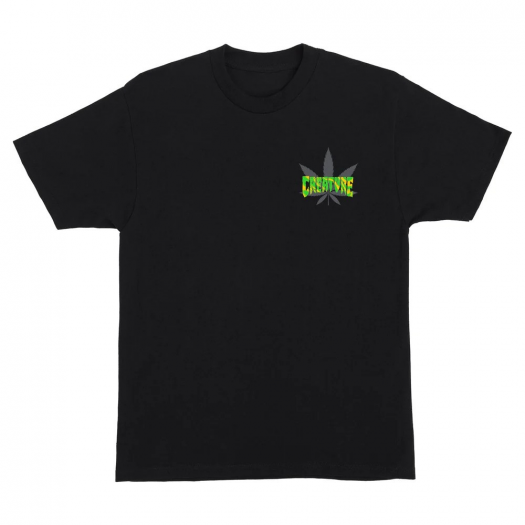 CREATURE BURNOUTZ PATCH S/S HEAVYWEIGHT T-SHIRT BLACK