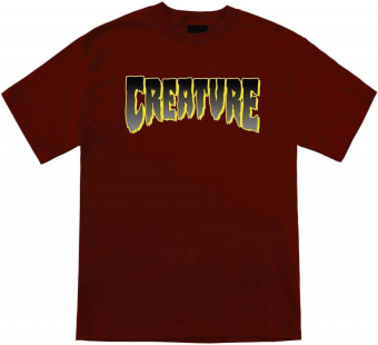 CREATURE LOGO S/S HEAVYWEIGHT T-SHIRT BURGUNDY