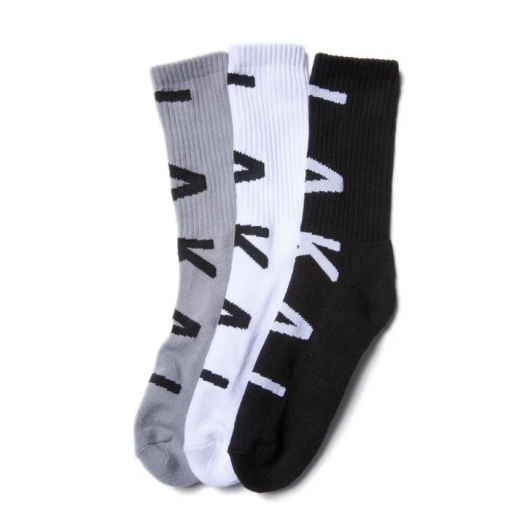 LAKAI BIG LOGO 3 PACK CREW SOCK MULTI