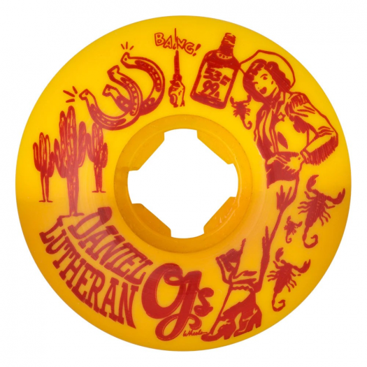 OJ WHEELS 53MM DANIEL LUTHERAN ELITE EZ EDGE ORG/YELLOW 99A