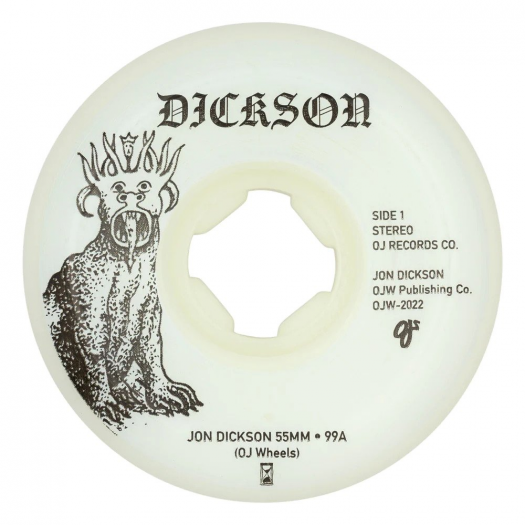 OJ WHEELS 55MM DICKSON HI-FI ORIGINAL WHITE 99A