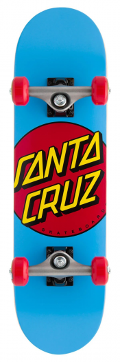 SANTA CRUZ CLASSIC DOT SUPER MICRO BLUE SKATE COMPLETE 7.25